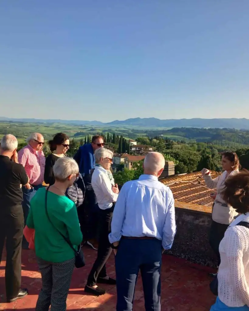 Tenuta di Ghizzano, the top of the medieval tower.webp