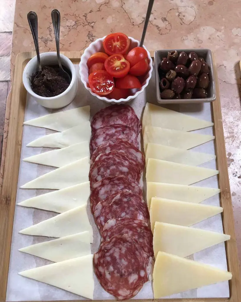 Musella Winery & Relais, plate of local products.webp