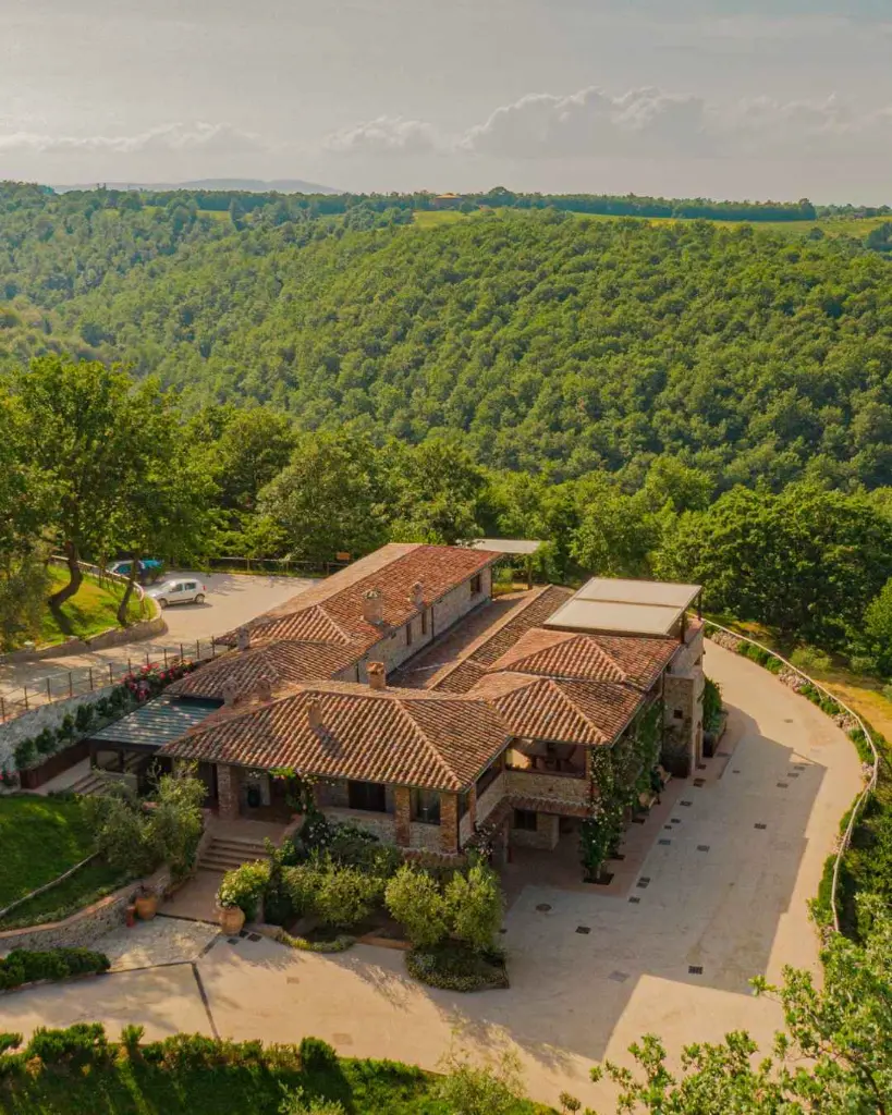 Pomario surrounded by greenery.webp