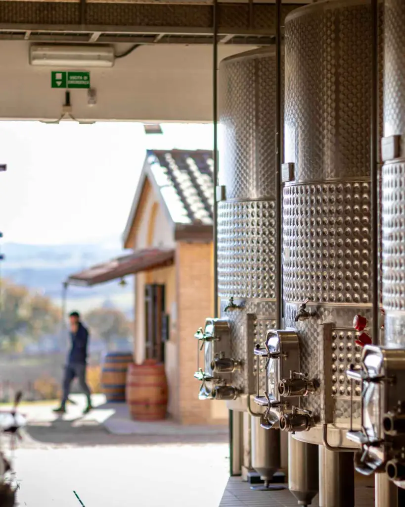 Perticaia Winery, inox tanks.webp
