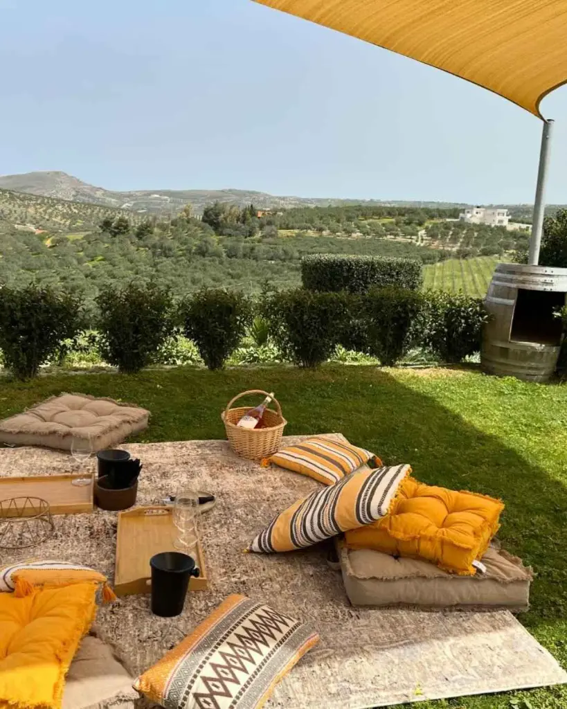 Wine experience picnic Crete.webp