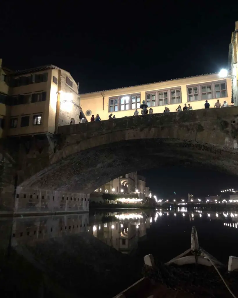 Florence Wine Boat Experience sunset Ponte Vecchio.webp