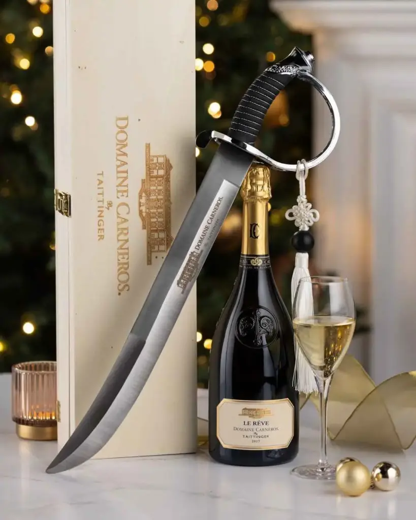 US, California, Napa Valley, Domaine Carneros Winery - The Art of Sabrage