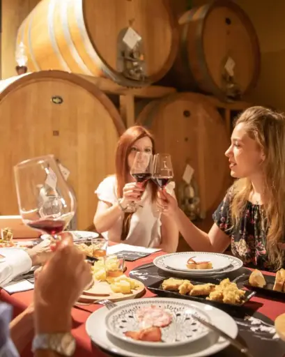 Italy, Veneto, La Dama S.S.A. - Light lunch between vineyards and winery