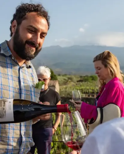 Italy, Sicily,I Custodi delle Vigne dell'Etna - Lunch and Contrade wine tasting